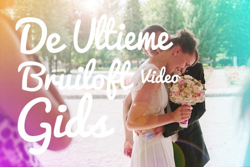 Bruiloft filmen: Bruidspaar die elkaar vastneemt